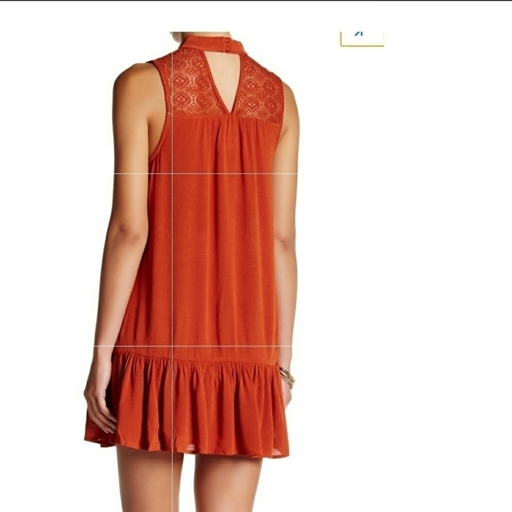 Flying Tomato Lace Trim Mini Tribal Boho Bohemian Dress — image 2 of 8